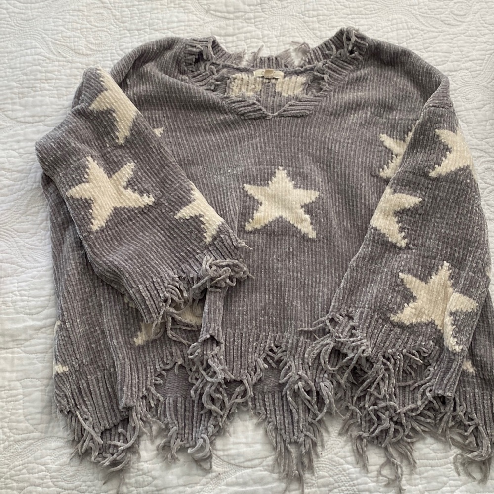 distressed sweater